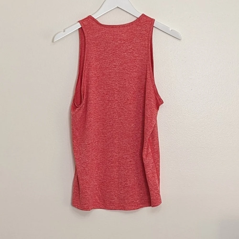 Nike Women's Red Heathered Sleeveless Tank Top